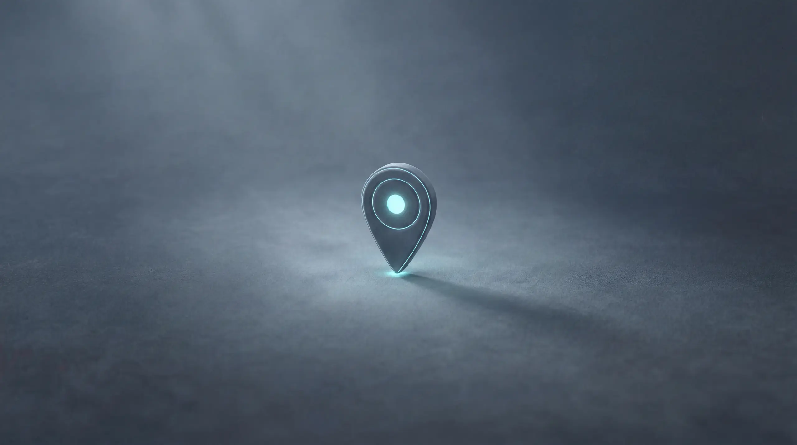 Pin Google Maps sur fond gris représentant le référencement local en Suisse romande