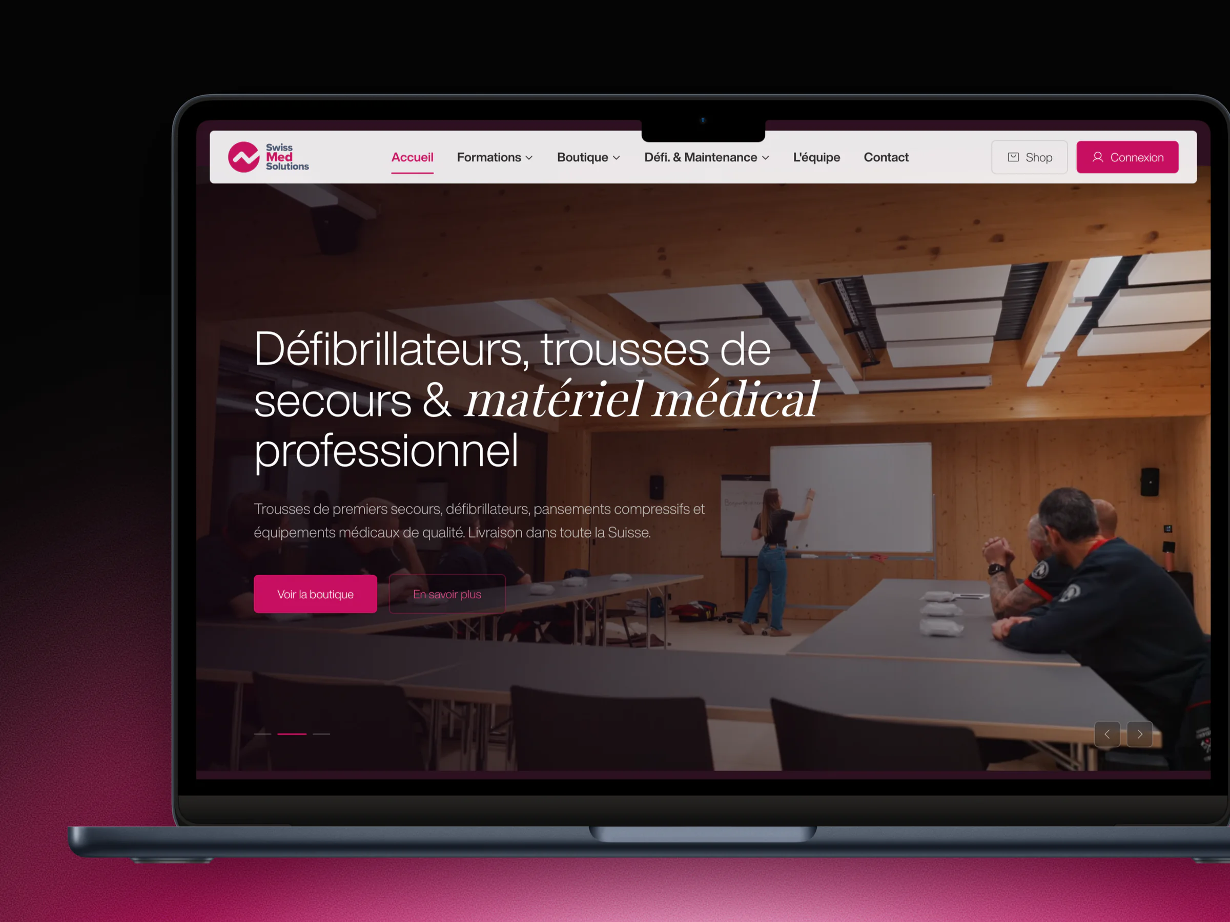 Site web réalisé pour SwissMedSolutions