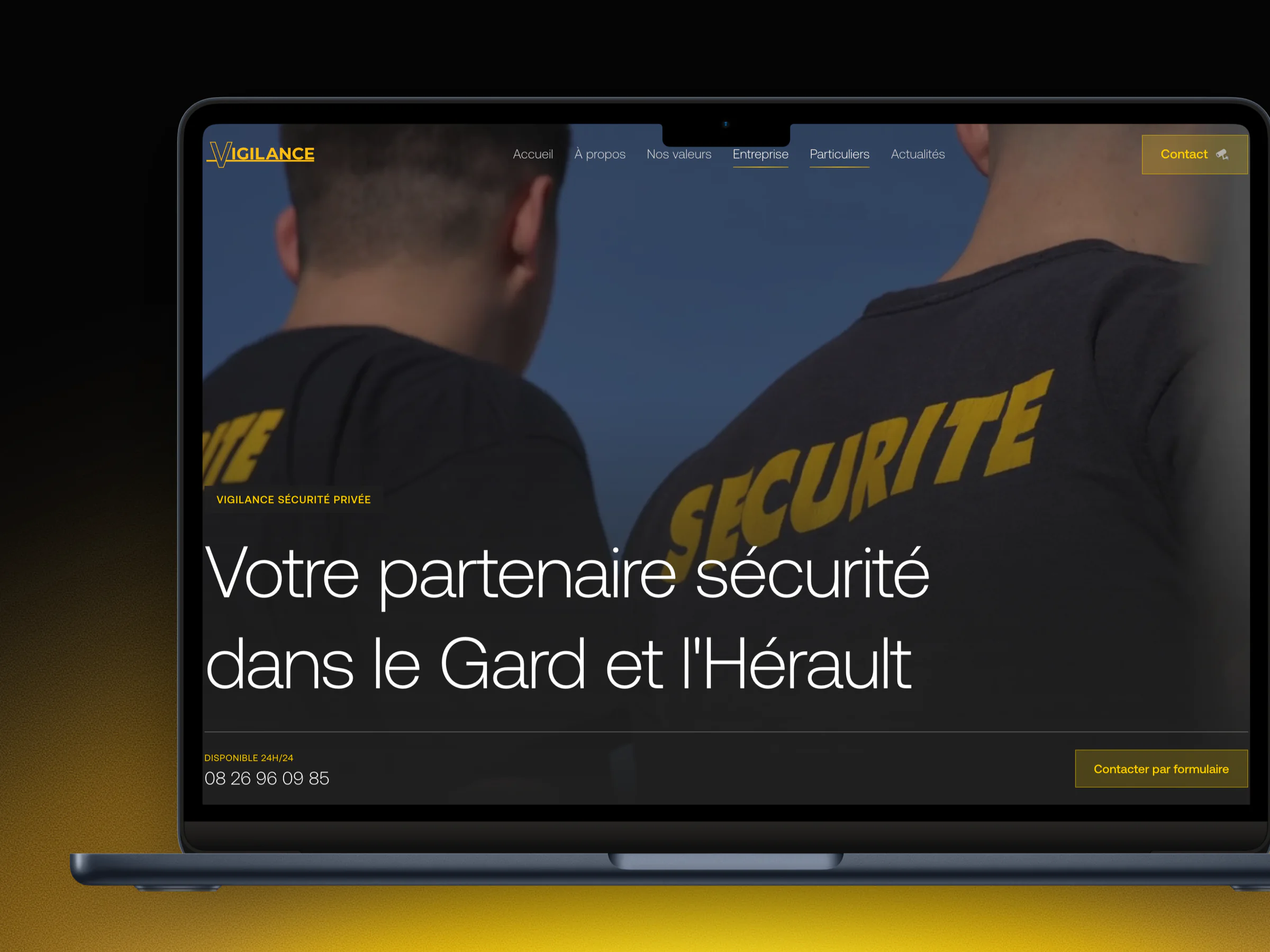 Site web réalisé pour Vigilance Sécurité Privée